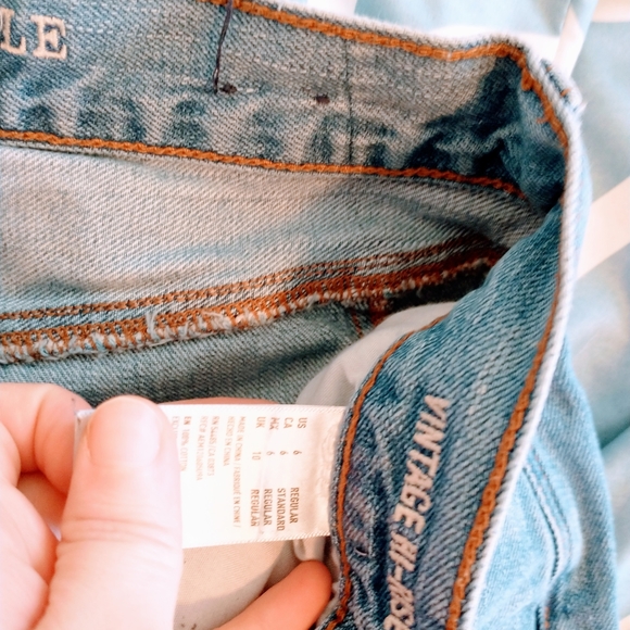 American eagle jeans two toned. Vintage hi rise size 6 - Picture 6 of 8